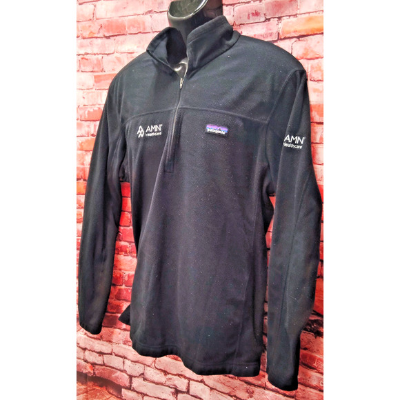 Patagonia Micro D Sweater Men's XL Black Fleece Long Sleeve Quarter Zip Pullover - Picture 5 of 6